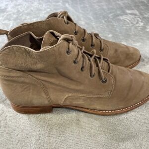 Sam Edelman Mare Ankle Boots Womens 11 Tan Leather Boho Minimalist Festival